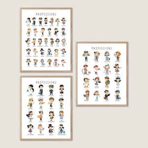 Professions Poster, Preschool Educational Print, Montessori Classroom Decor, Montessori Educational, Learning Poster Kids Nursery Room