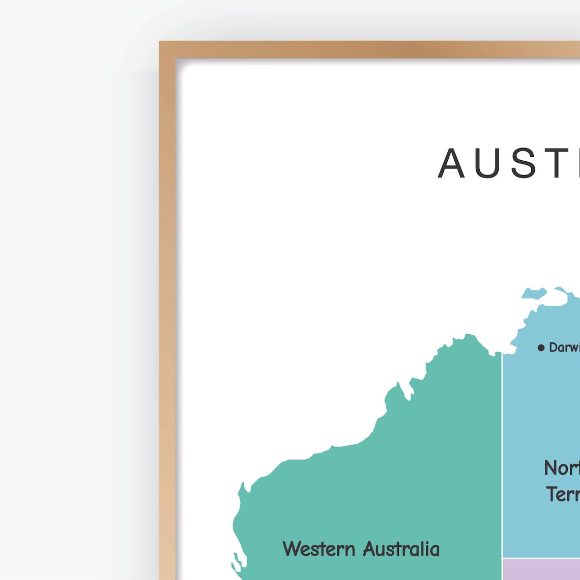 Australia Colorful Map Printable With States and Capitals Modern ...