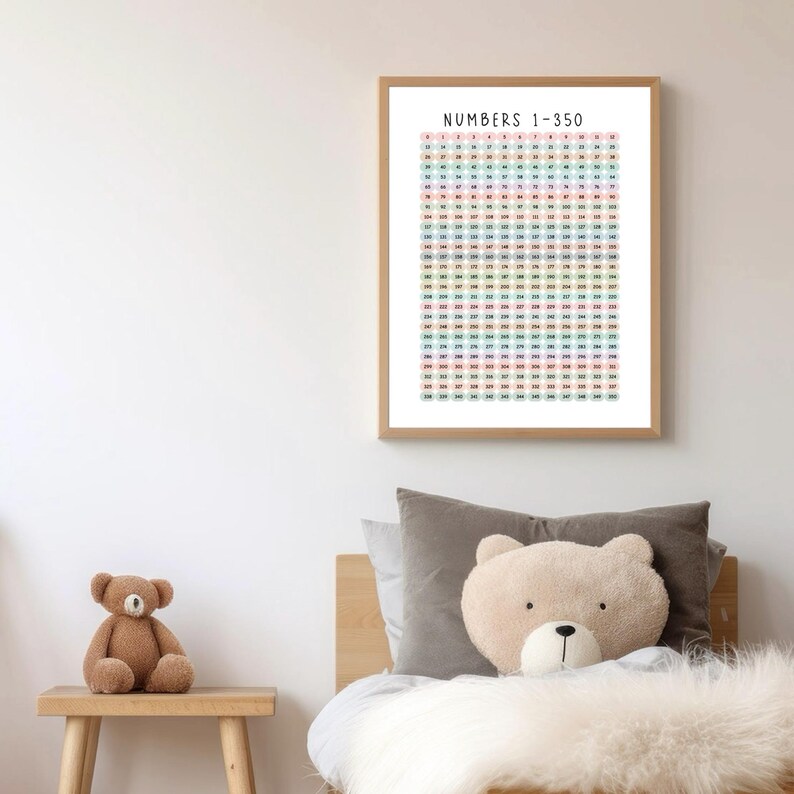 Numbers 1-350 Chart, Math Printable (digital Download) - Etsy