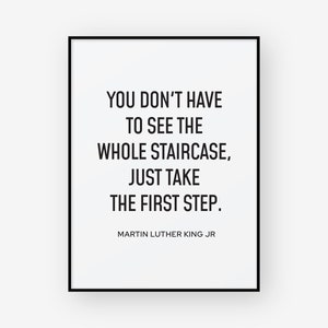Martin Luther King Jr Quote, book lovers gifts, digital download, Dr King quotes, Printable wall art Office decor wall art Positive quotes