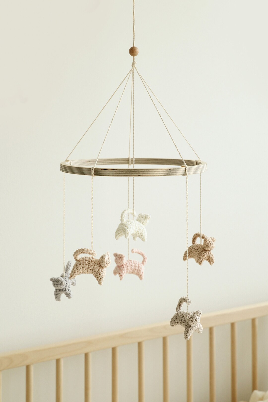 Baby Mobile With Kitten  Interior Kitten Mobile - Etsy