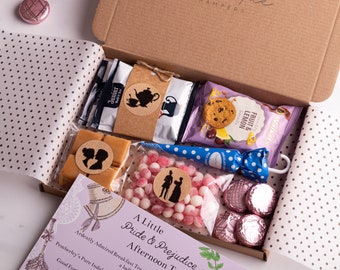 Pride and Prejudice Gift Box Darcy Book Gift Mr Jane Austen Gift Coffee Gift Literary Gift Elizabeth Bennet Book Tea Gift