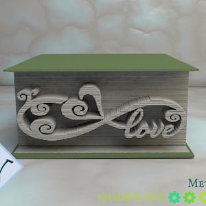 Amore Infinito: Modello libro pieghevole, Istruzioni per tagliare e piegare libri e solo taglio, struttura + modelli gratuiti
