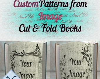 Custom pattern of image or text: DIY Cut & Fold Art, Pattern and Instructions (PDF)