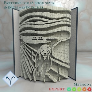 Dipinto E. Munch - L'Urlo: Modello libro pieghevole, Istruzioni per tagliare e piegare libri e solo taglio, trama + modelli gratuiti