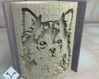 free patterns Instruction DIY folded book art Jack Russell Terrier: Book Folding Pattern cut and fold books /& only cut free texture
