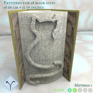 Cat Silhouette: Patron Pour Livre Plié, Instruction bricolage livre art plié, pliés-découpés + modèles gratuits + texture gratuite