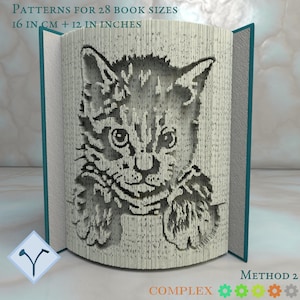 Gattino Carino: Modello libro pieghevole, Istruzioni per tagliare e piegare libri e solo taglio, struttura + modelli gratuiti