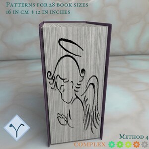 Praying Angel: Book Folding Pattern, Instruction DIY Folded Book Art ...
