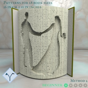 Hochzeit Und Brautpaar: Faltbuchmuster, DIY-Anleitung Buchfaltkunst, Schnitt- & Faltbuch und nur Schnittbuch, gratis Muster + gratis Textur