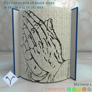 Preghiera - Mani In Preghiera: Modello libro pieghevole, Istruzioni per tagliare e piegare libri e solo taglio, struttura + modelli gratuiti