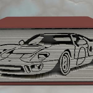 Auto Sportiva, Ford Gt 40: Modello libro pieghevole, Istruzioni per tagliare e piegare libri e solo taglio, trama + modelli gratuiti