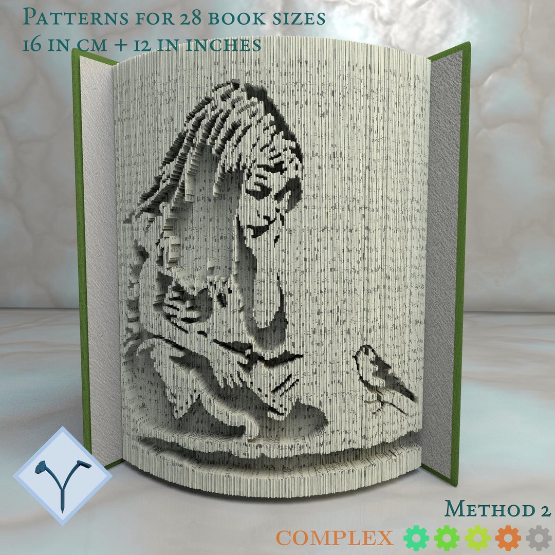 Banksy Girl With Bird: DIY Cut & Fold Art, Book Folding Pattern and ...