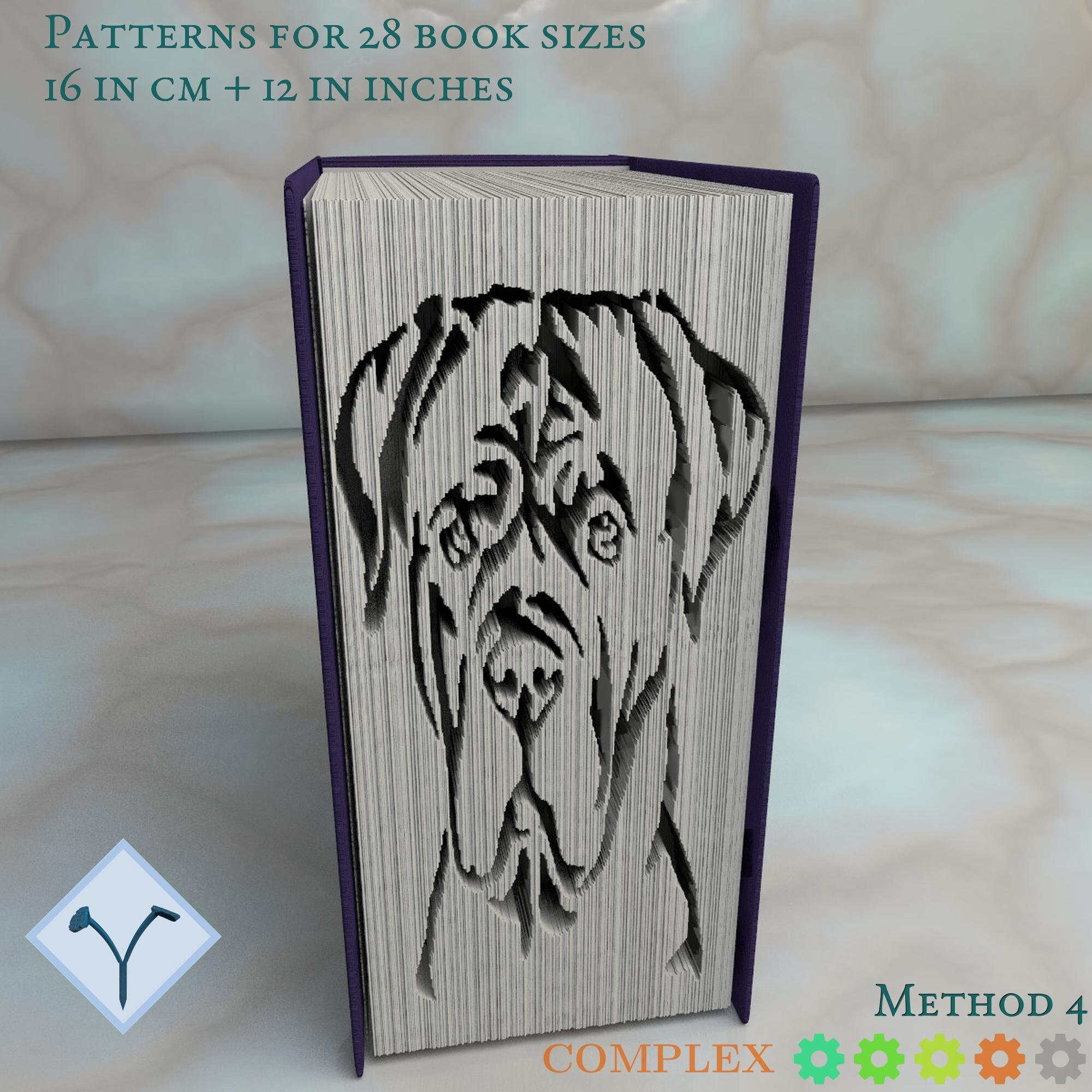 Dog's Face Cane Corso Book Folding Pattern Instruction Etsy
