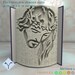 Jesus' Face: Book Folding Pattern, Instruction DIY folded book art, cut and fold books & only cut + free patterns + free texture 