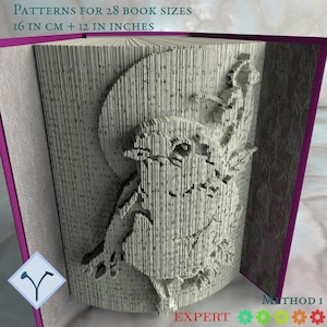 Bird Sitting On Twig: Multilayered Book Art Pattern, Instruction DIY cut and fold & only cut, Book folding digital templates