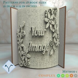 Custom pattern from image or text : cut & fold or only cut books. Customized Book Folding Templates and Instructions image 7