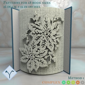 Fiore - Poinsettia: Modello libro pieghevole, Istruzioni per tagliare e piegare libri e solo taglio, struttura + modelli gratuiti