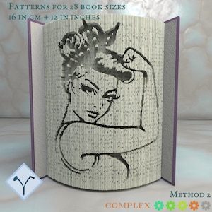 Donna Di Potere: Modello di libro pieghevole, Istruzioni per tagliare e piegare libri e tagliare solo, struttura + modelli gratuiti