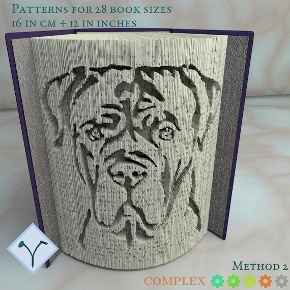 Dog's Face Cane Corso Book Folding Pattern Instruction Etsy