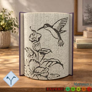 Hummingbird + Lily: DIY Cut & Fold Art, Book Folding Pattern and Instructions (PDF)