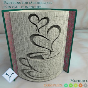 Amo Il Caffè: Modello di libro pieghevole, Istruzioni per tagliare e piegare libri e tagliare solo, struttura + modelli gratuiti