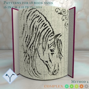 Testa Di Cavallo: Modello di libro pieghevole, Istruzioni per tagliare e piegare libri e tagliare solo, struttura + modelli gratuiti