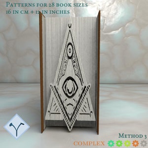 Freemasonry Eye: Book Folding Pattern, Instruction DIY folded book art, cut and fold books & only cut free patterns free texture 画像 8