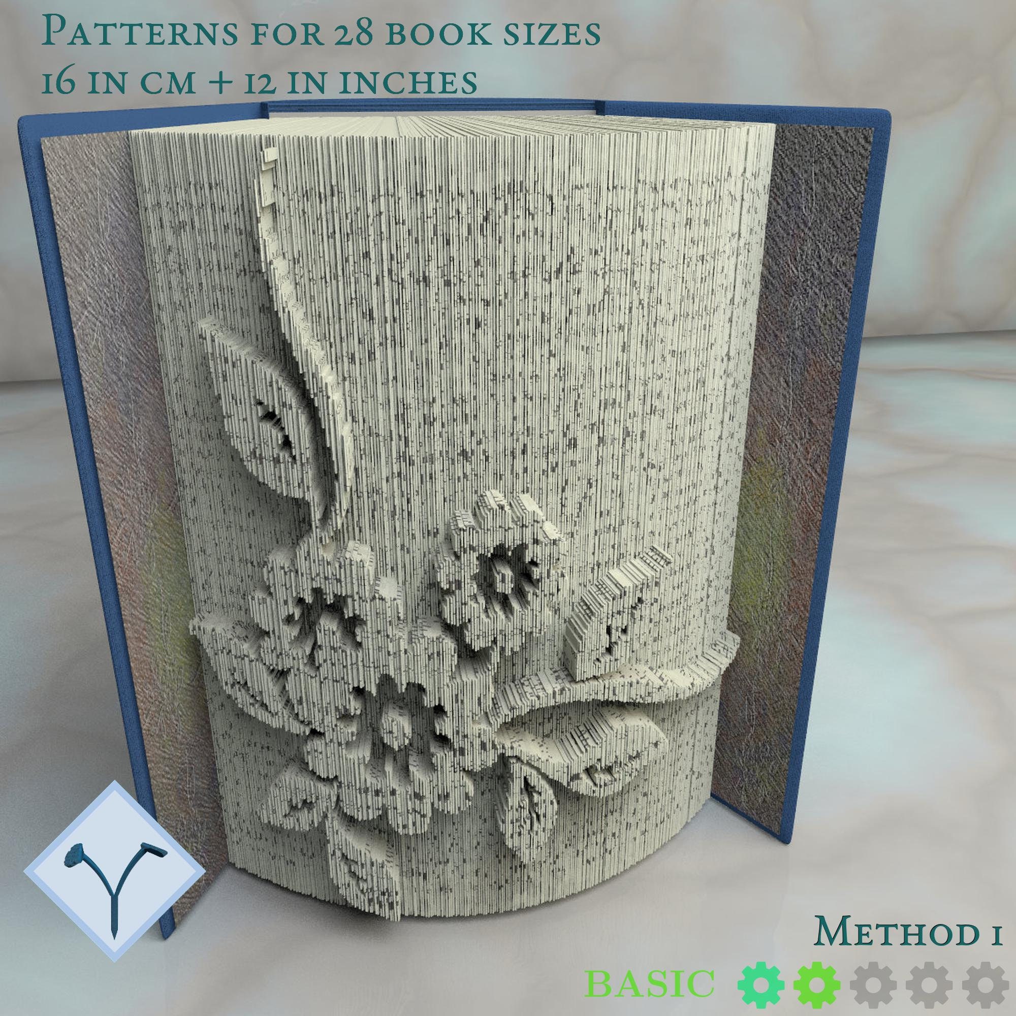 Flowers Book Folding Pattern Instruction DIY Folded Book Etsy