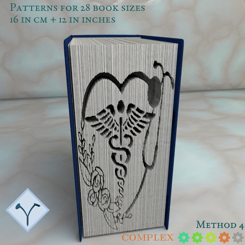 Medical Pattern Books Medicine Symbol - Stethoscope: DIY Cut & Fold Art, Book Folding Pattern ...