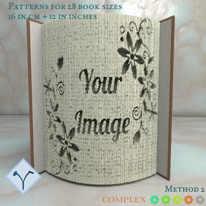 Custom pattern from image or text : cut & fold or only cut books. Customized Book Folding Templates and Instructions image 5