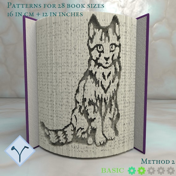 Cute Cat Book Folding Pattern Instruction Diy Folded Book Etsy Canada