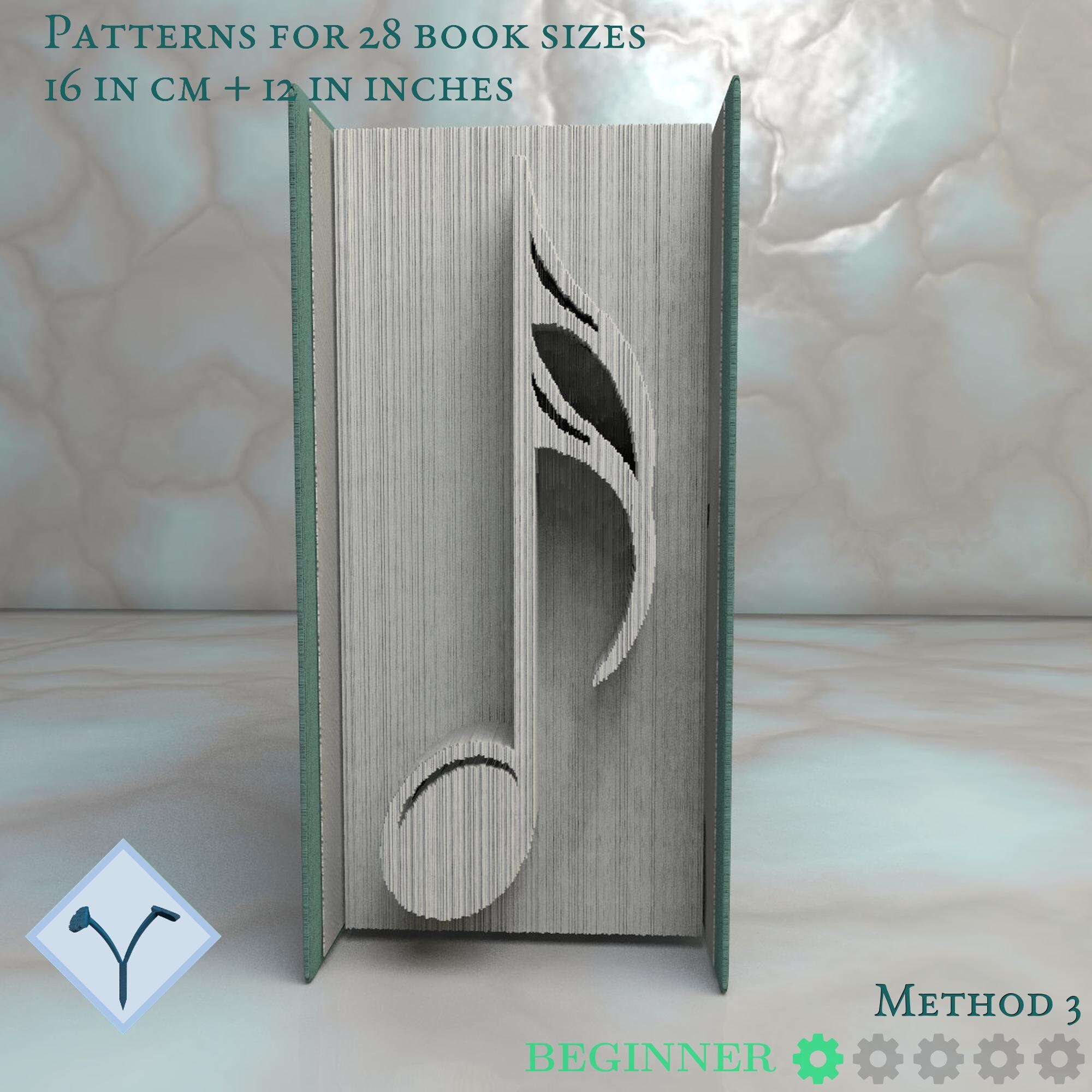 Music - Sixteenth Note: DIY Cut & Fold Book Art Pattern and ...