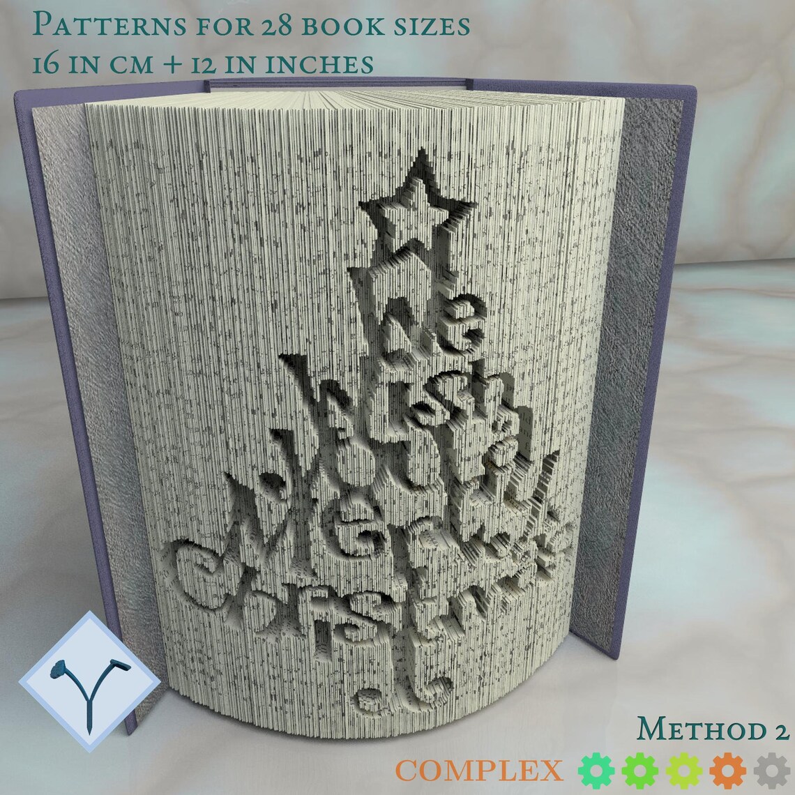 Christmas Tree: Book Folding Pattern Instruction DIY Folded - Etsy