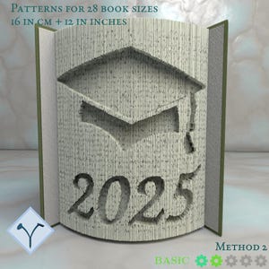Doktorhut: Faltbuchmuster, DIY-Anleitung Buchfaltkunst, Schnitt- & Faltbuch und nur Schnittbuch, gratis Textur
