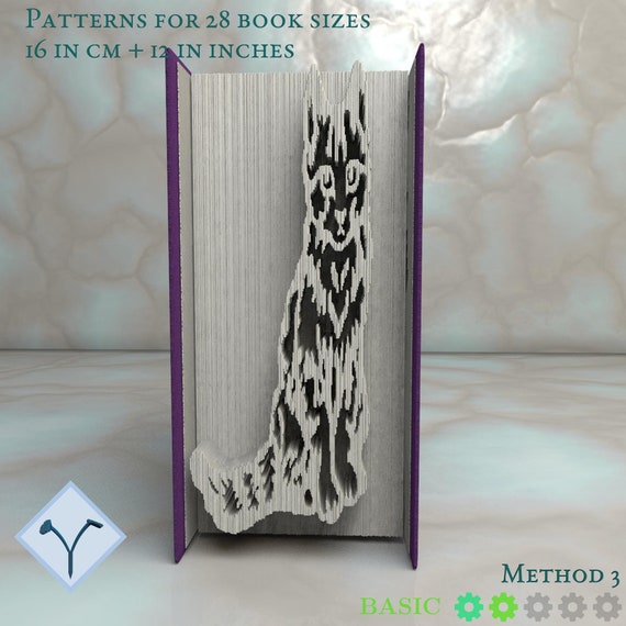 Cute Cat Book Folding Pattern Instruction Diy Folded Book Etsy Canada