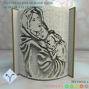 Madre Di Dio Con Il Bambino: Modello di libro pieghevole, Istruzioni per tagliare e piegare libri, tagliare solo, struttura modelli gratuiti