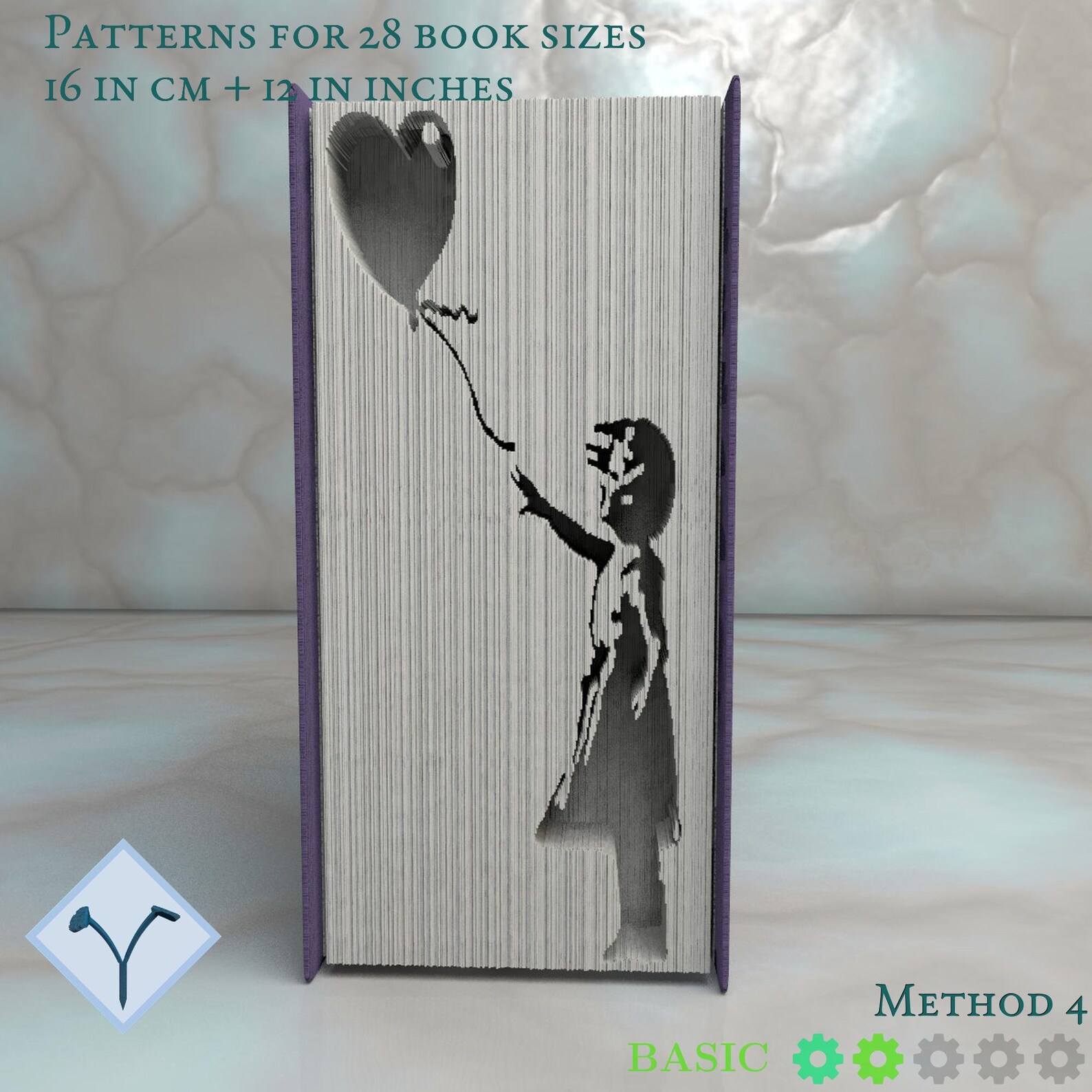 Girl With Balloon - Banksy: DIY Cut & Fold Art, Book Folding Pattern ...