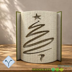 Elegant Christmas Tree: DIY Cut & Fold Art, Book Folding Pattern and Instructions (PDF)