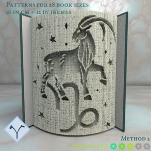 Simbolo Zodiacale - Capricorno: Modello libro pieghevole, Istruzioni per tagliare e piegare libri e solo taglio, trama + modelli gratuiti