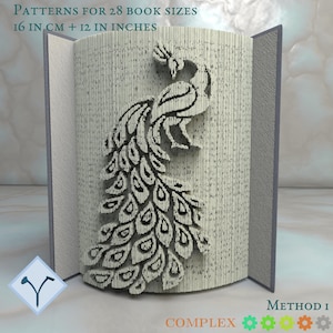 Pavone: Modello di libro pieghevole, Istruzioni per tagliare e piegare libri e tagliare solo, struttura + modelli gratuiti