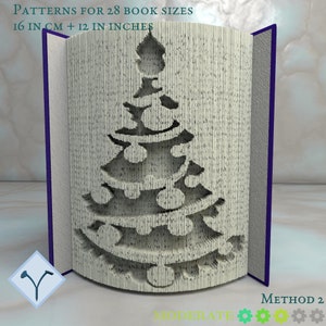 Albero Di Natale: Modello di libro pieghevole, Istruzioni per tagliare e piegare libri e tagliare solo, struttura + modelli gratuiti