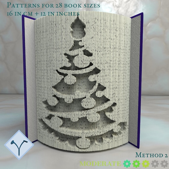 Christmas Tree Book Folding Pattern Instruction DIY Folded Etsy