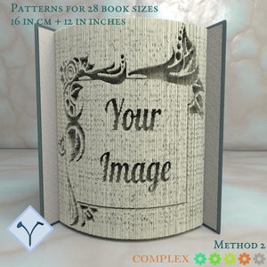 Custom pattern from image or text : cut & fold or only cut books. Customized Book Folding Templates and Instructions image 6
