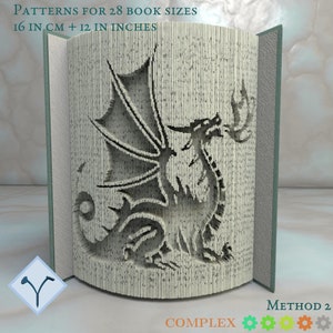Drago Sputafuoco: Modello libro pieghevole, Istruzioni per tagliare e piegare libri e solo taglio, struttura + modelli gratuiti