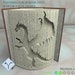 Standing Dragon: Book Folding Pattern, Instruction DIY folded book art, cut and fold books & only cut + free patterns + free texture 