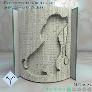 Cucciolo Con Guinzaglio: Modello di libro pieghevole, Istruzioni per tagliare e piegare libri e tagliare solo, struttura + modelli gratuiti
