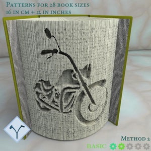 Motocicletta: Modello di libro pieghevole, Istruzioni per tagliare e piegare libri e tagliare solo, struttura + modelli gratuiti