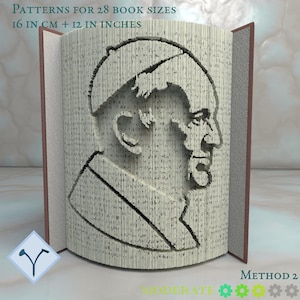 Papa Francesco: Modello libro pieghevole, Istruzioni per tagliare e piegare libri e solo taglio, trama + modelli gratuiti