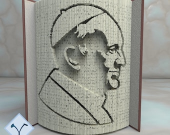 Pope Francis: DIY Cut & Fold Art, Book Folding Pattern and Instructions (PDF)